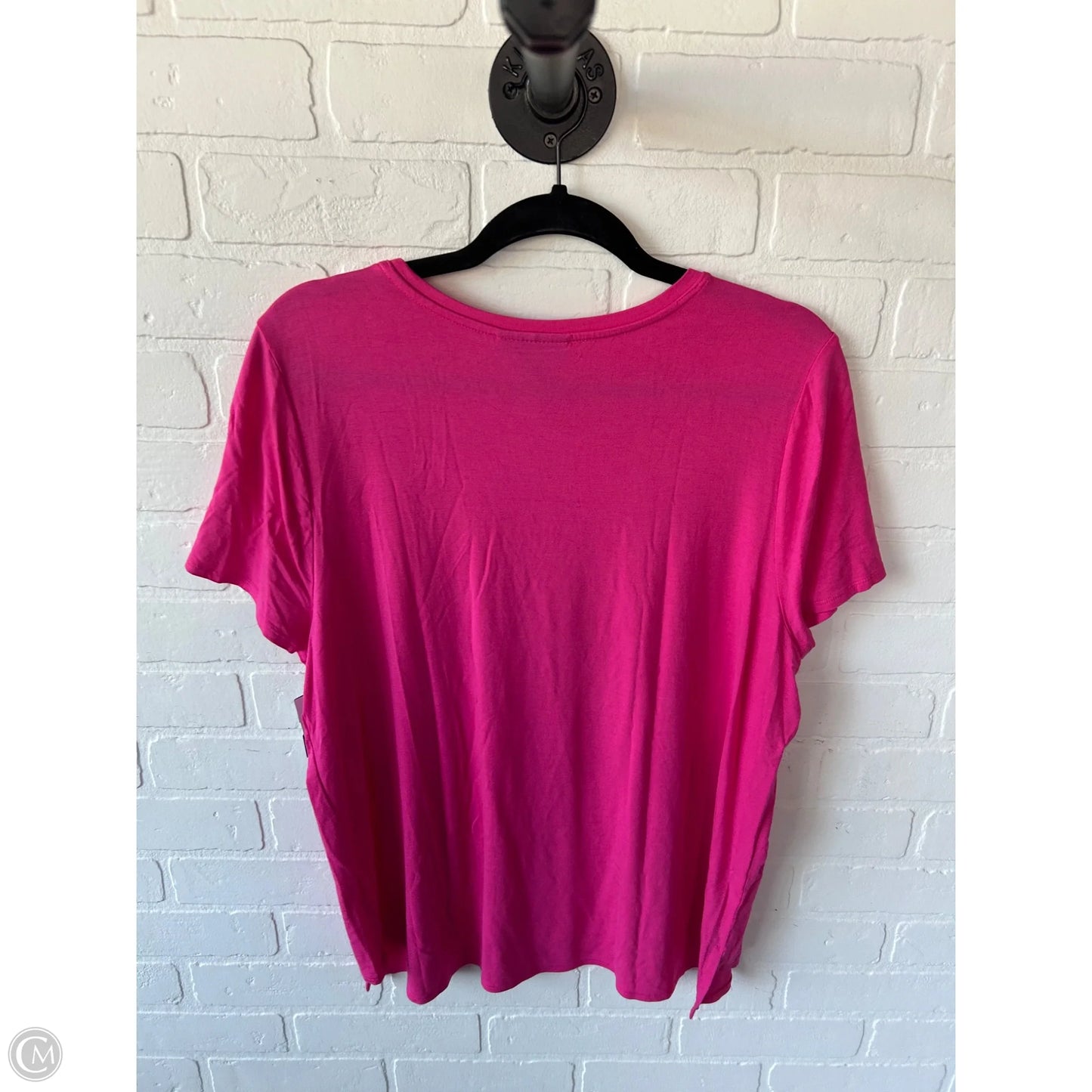Top Short Sleeve Basic By Alfani In Pink, Size: Xlp