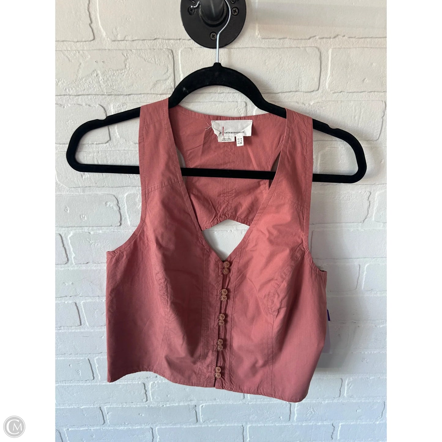 Top Sleeveless By Anthropologie In Pink, Size: S