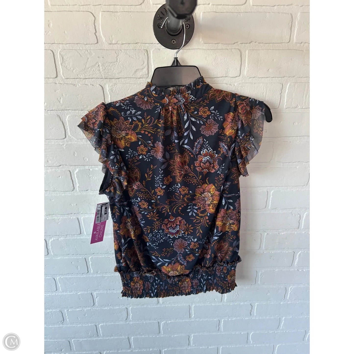 Top Sleeveless By Evereve In Grey & Orange, Size: Xs