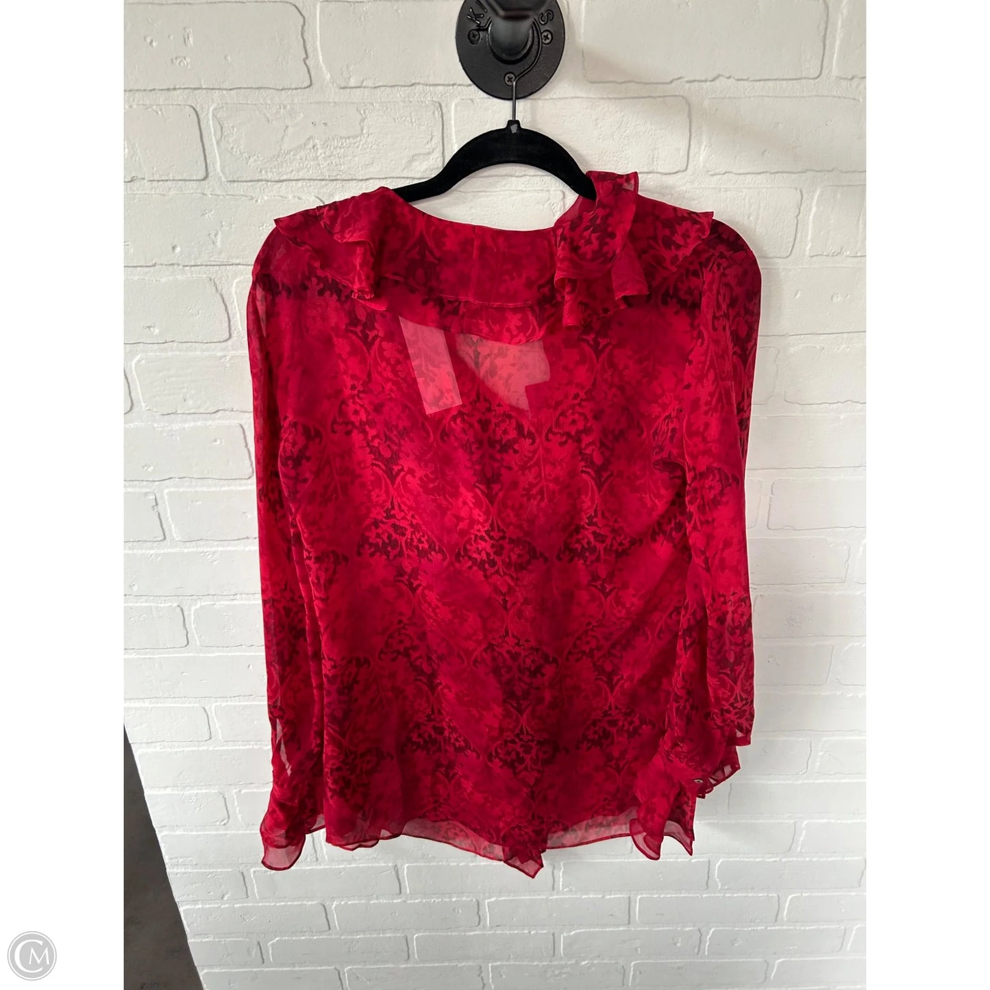 Top Long Sleeve By Chicos In Red, Size: M