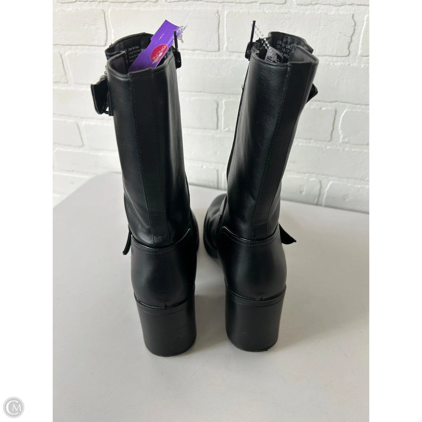 Boots Mid-calf Heels By Kenneth Cole Reaction In Black, Size: 10