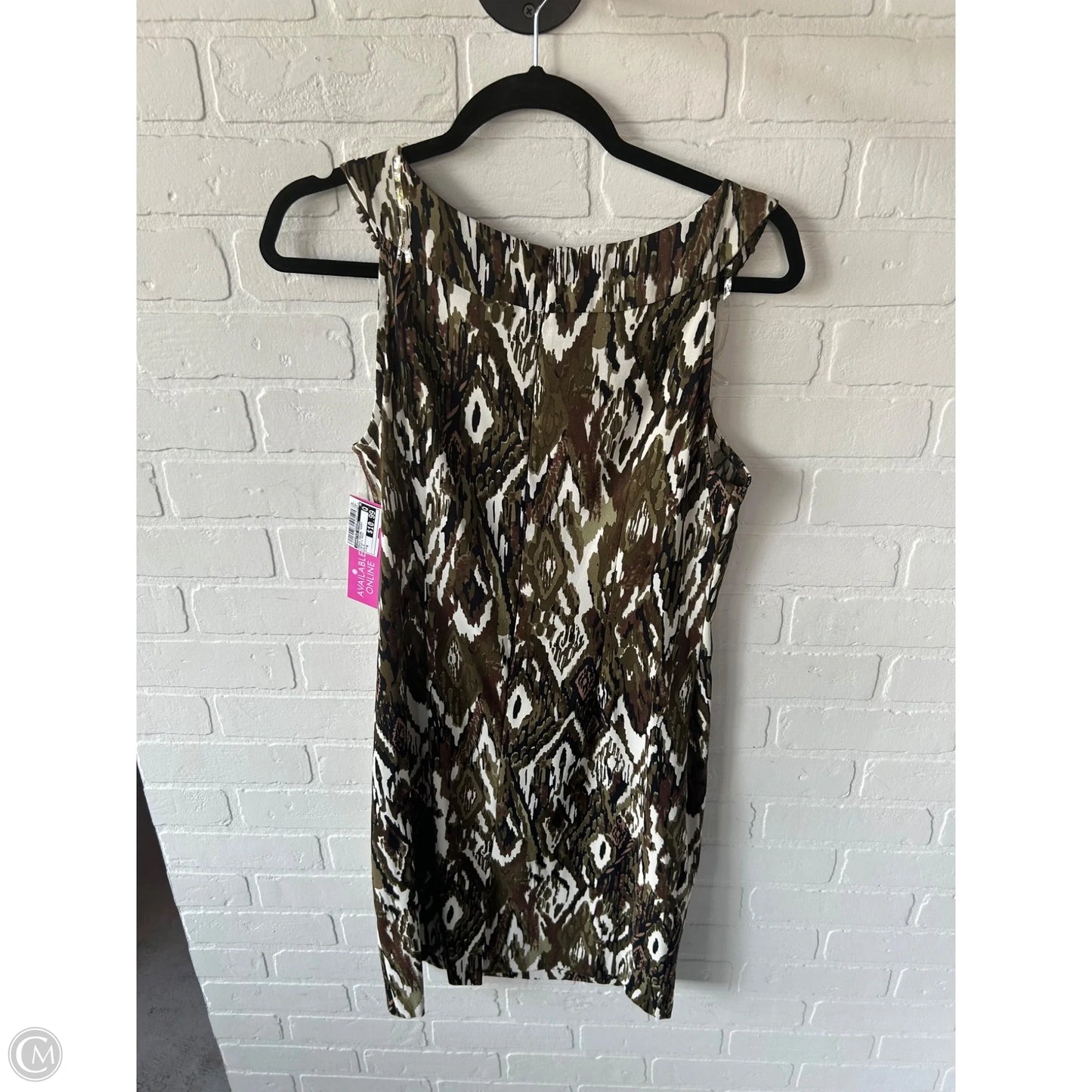 Dress Casual Short By Connected Apparel In Brown & Green, Size: M