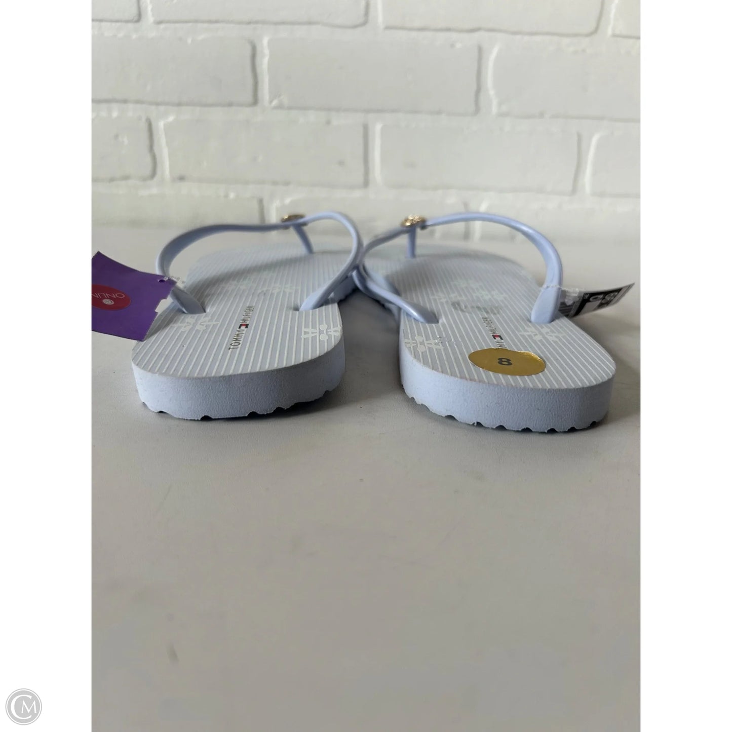 Sandals Flip Flops By Tommy Hilfiger In Blue, Size: 8