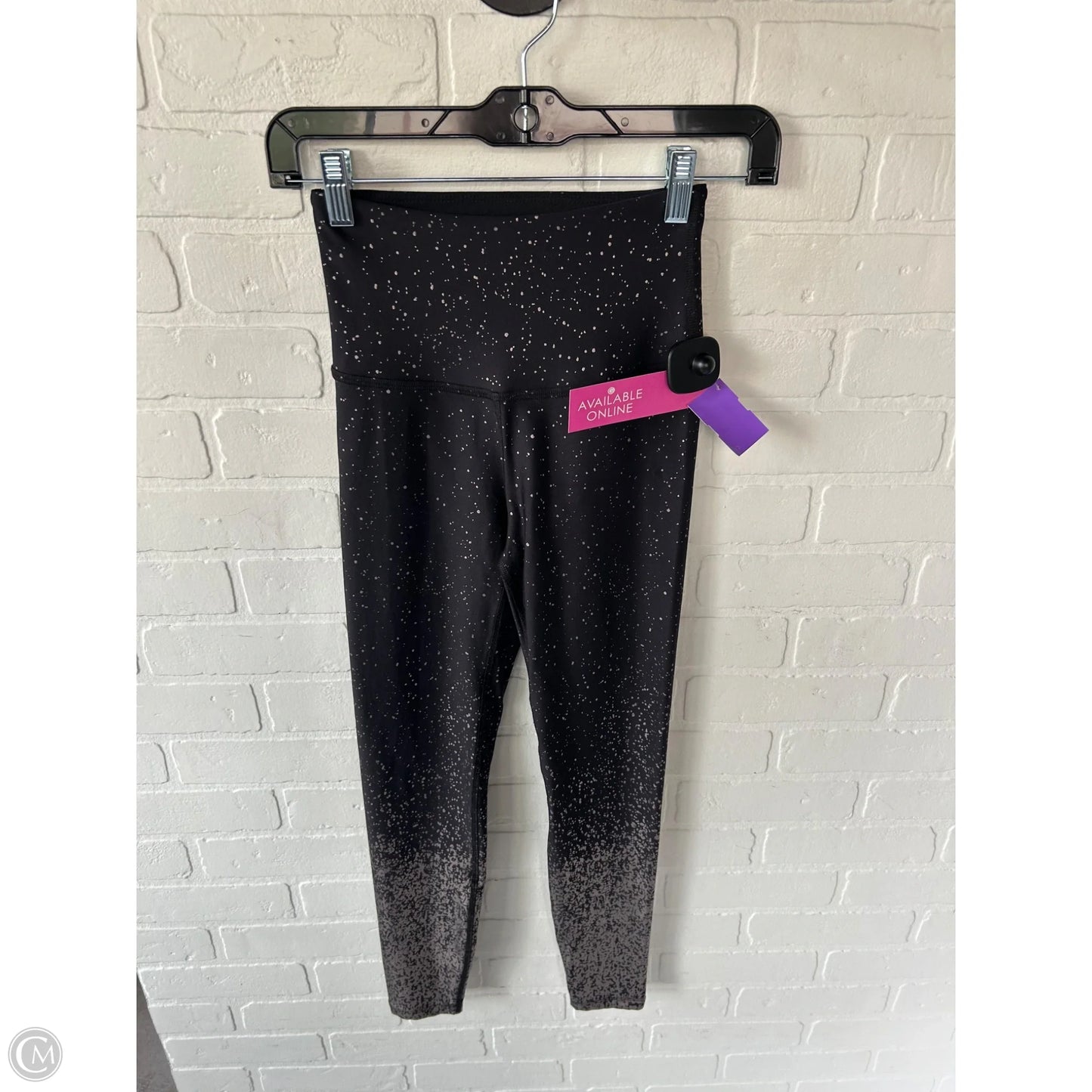 Athletic Leggings By Beyond Yoga In Black & Silver, Size: 4