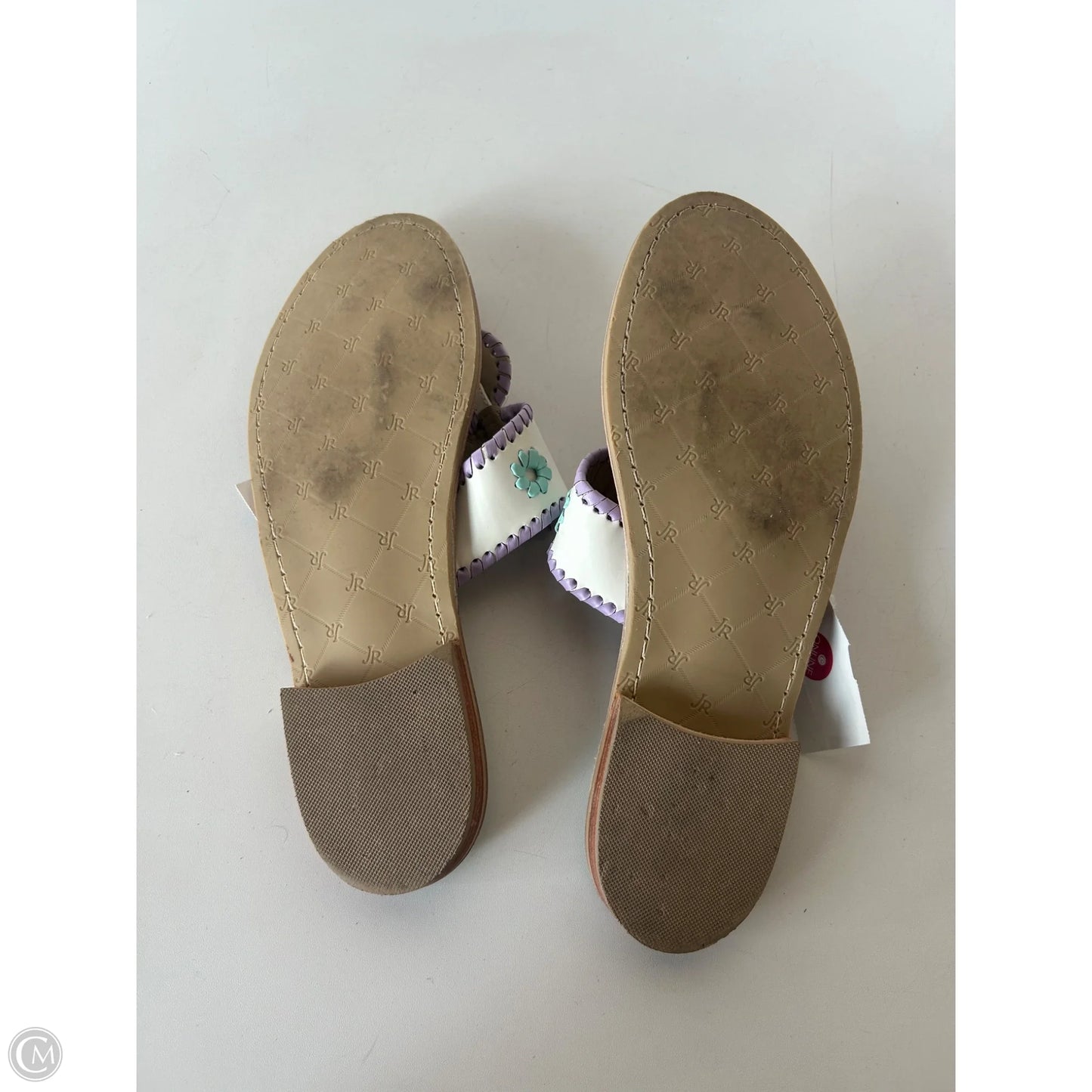 Sandals Flats By Jack Rogers In Purple & Tan, Size: 9.5