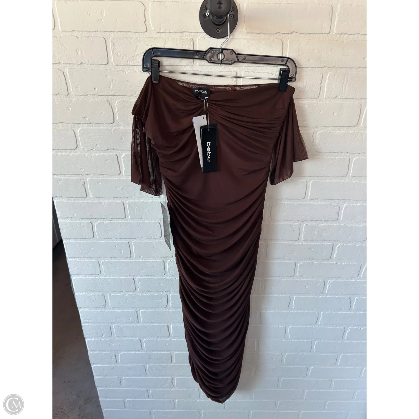 Dress Party Midi By Bebe In Brown, Size: L