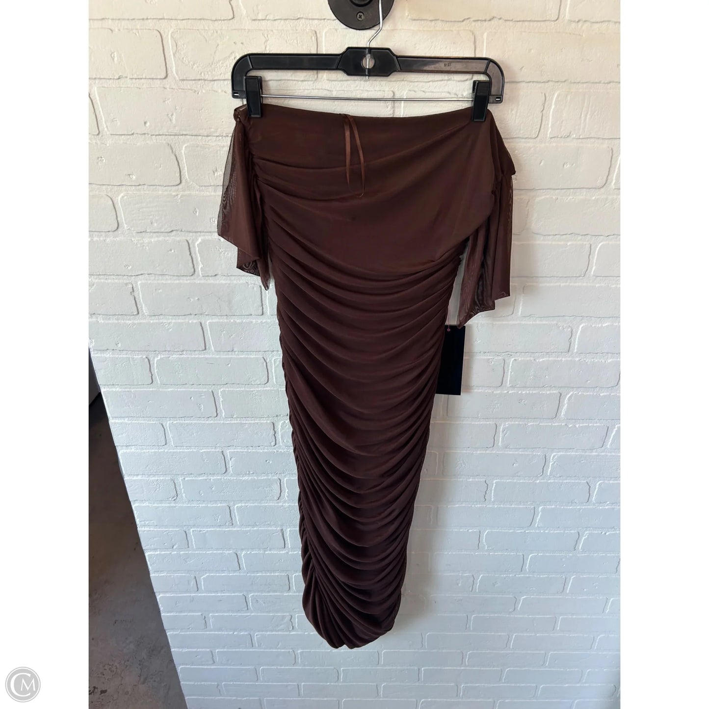 Dress Party Midi By Bebe In Brown, Size: L