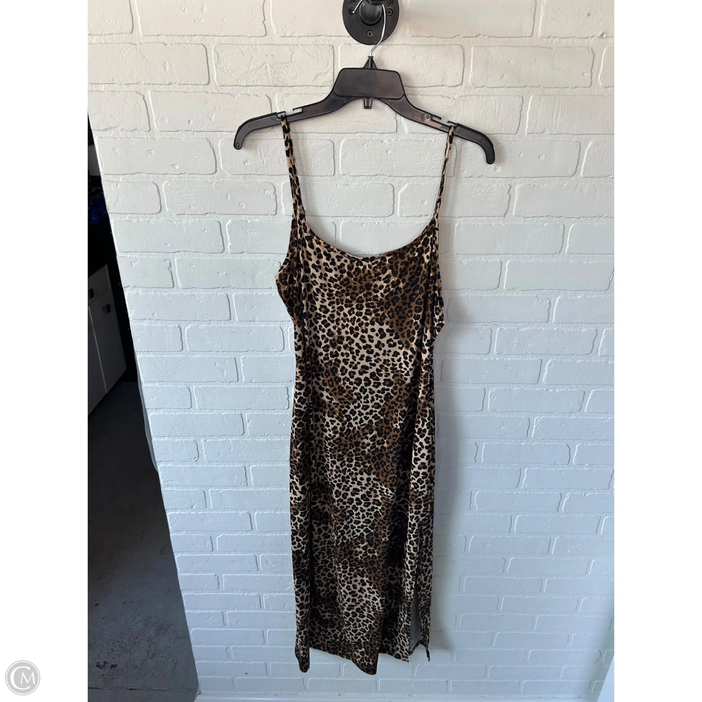 Dress Casual Midi By Bebe In Animal Print, Size: L