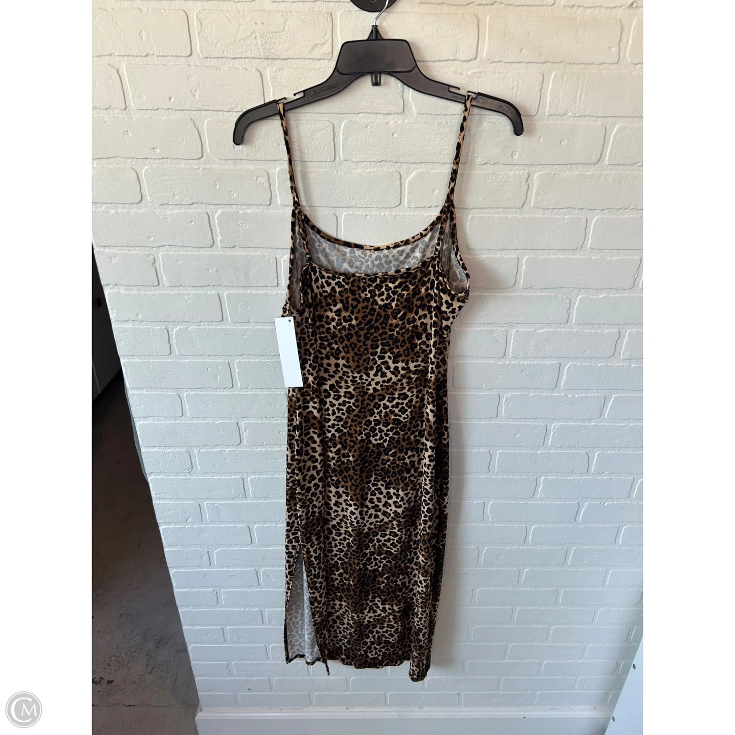 Dress Casual Midi By Bebe In Animal Print, Size: L