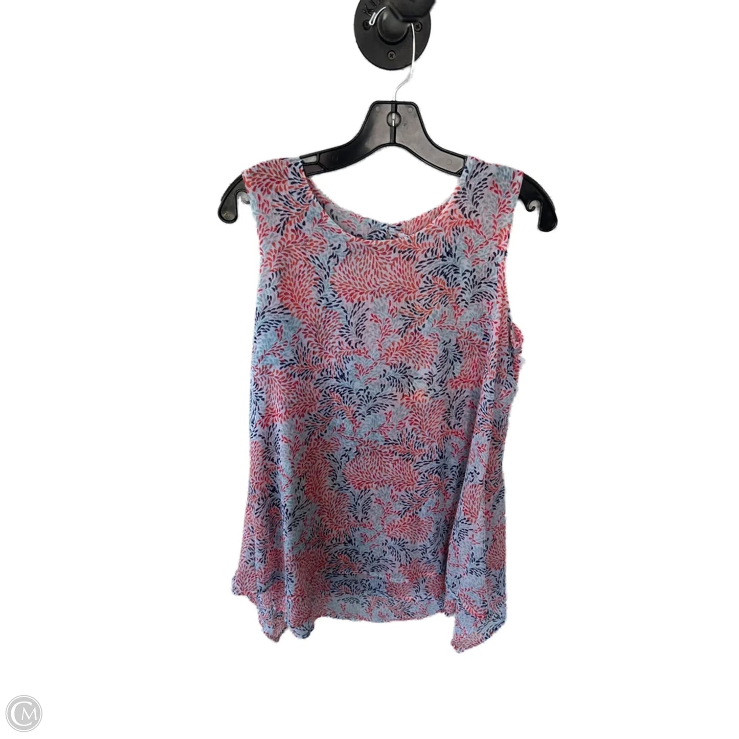 Top Sleeveless By Fever In Blue & Orange, Size: S