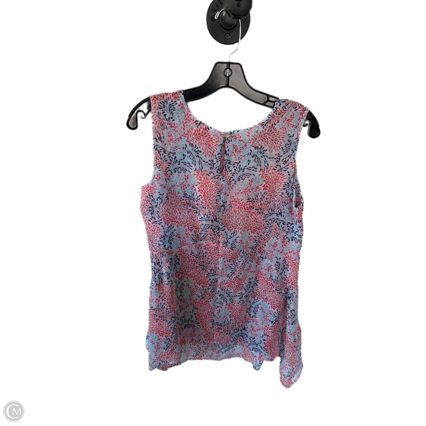 Top Sleeveless By Fever In Blue & Orange, Size: S