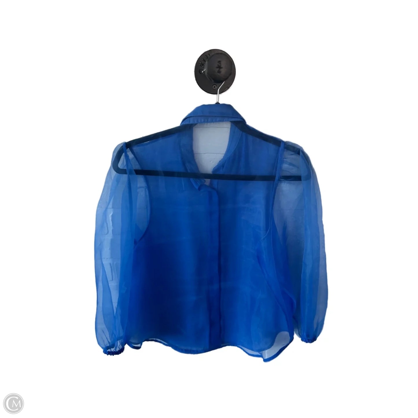 Top Long Sleeve By Zara In Blue, Size: M