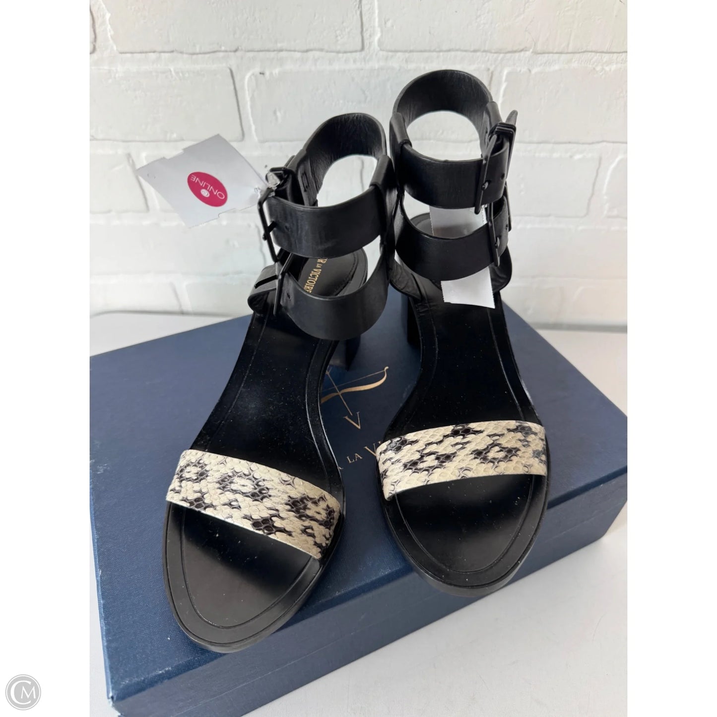 Sandals Heels Block By Cma In Black, Size: 8