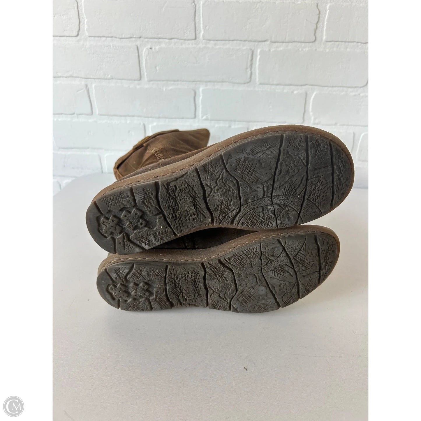 Boots Mid-calf Flats By Born In Brown, Size: 6