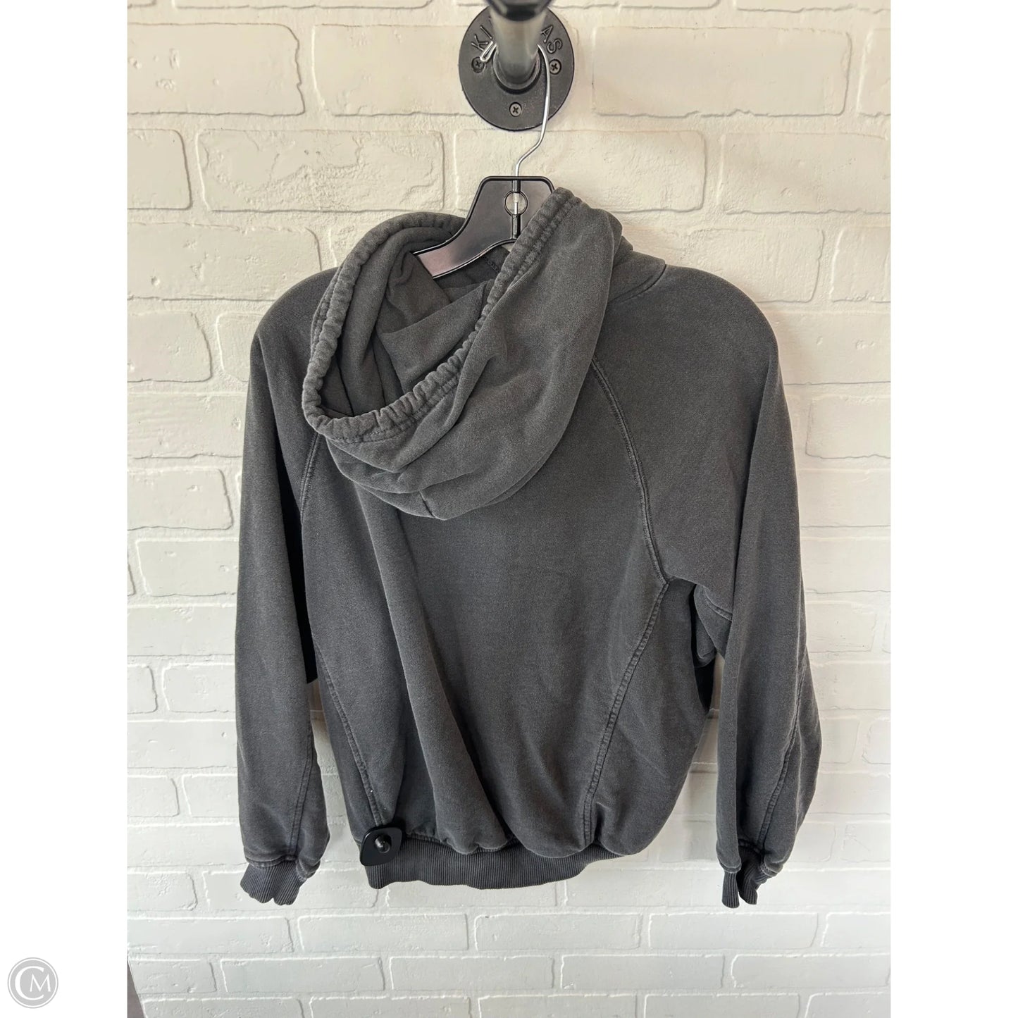 Sweatshirt Hoodie By Madewell In Grey, Size: Xxs