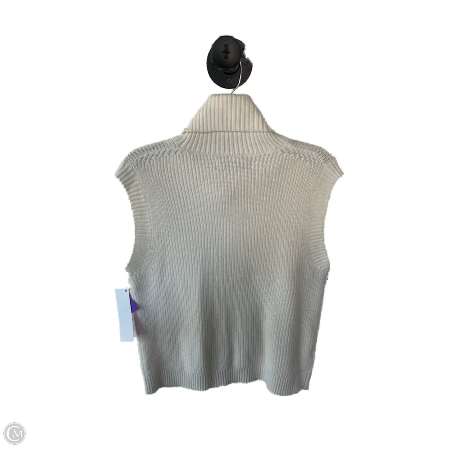 Vest Sweater By Loft In Cream, Size: L