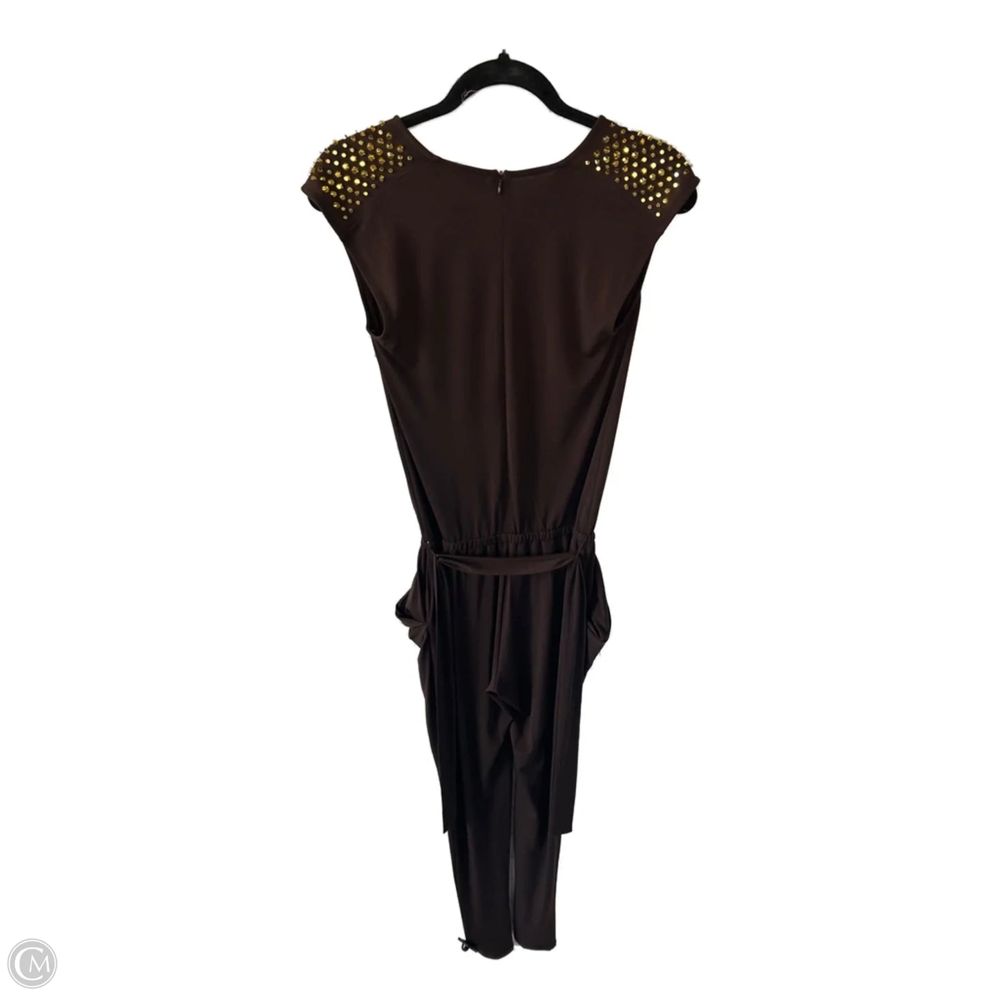 Jumpsuit By Michael By Michael Kors In Brown & Gold, Size: Xxs