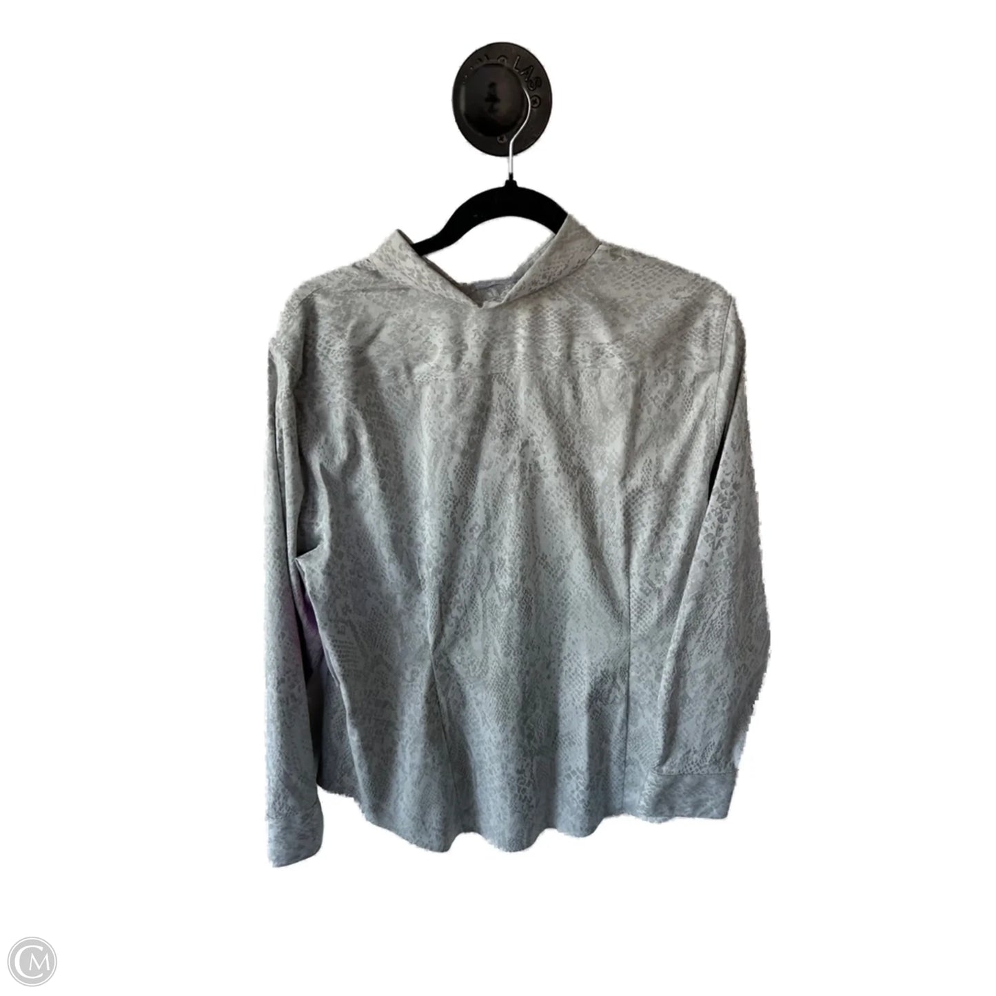 Top Long Sleeve By Chicos In Grey, Size: Xl
