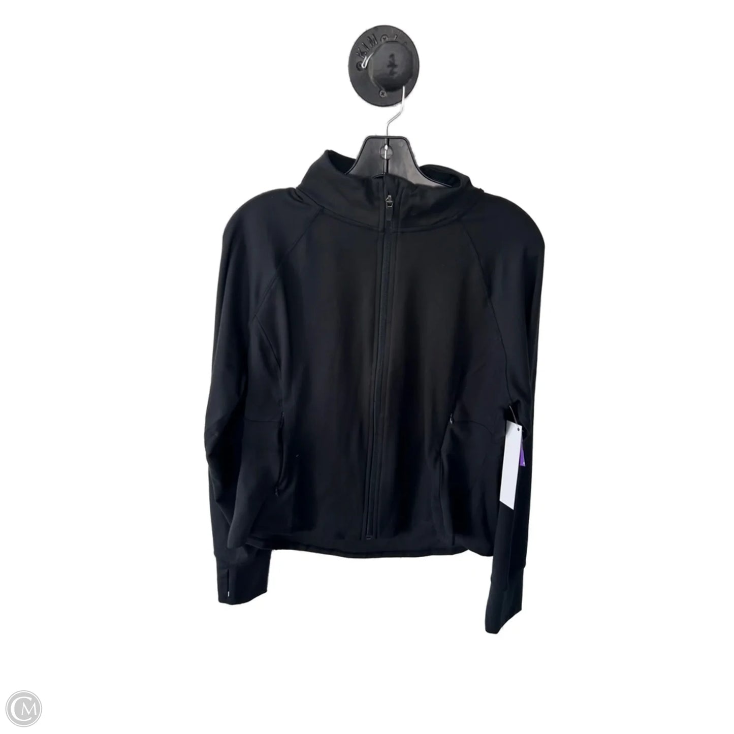 Athletic Sweatshirt Collar By Jockey In Black, Size: L