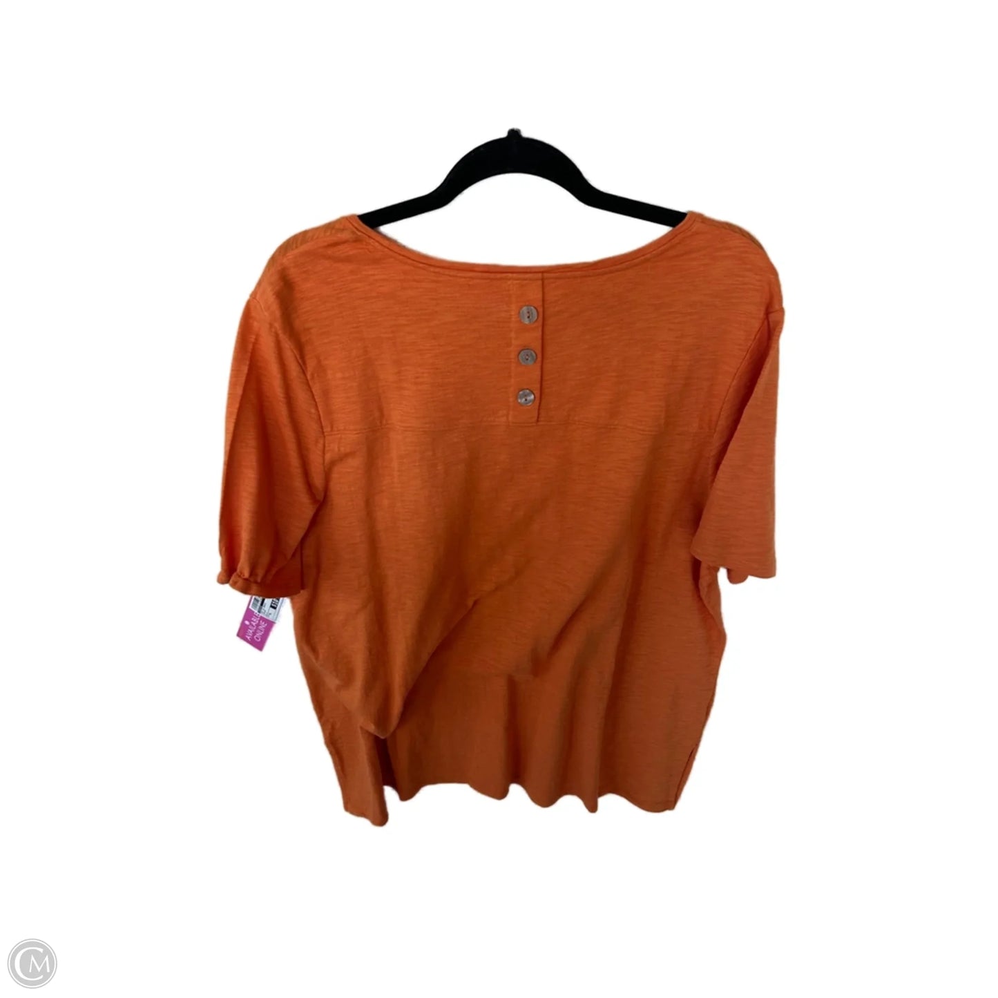 Top Short Sleeve Basic By Chicos In Orange, Size: Xl