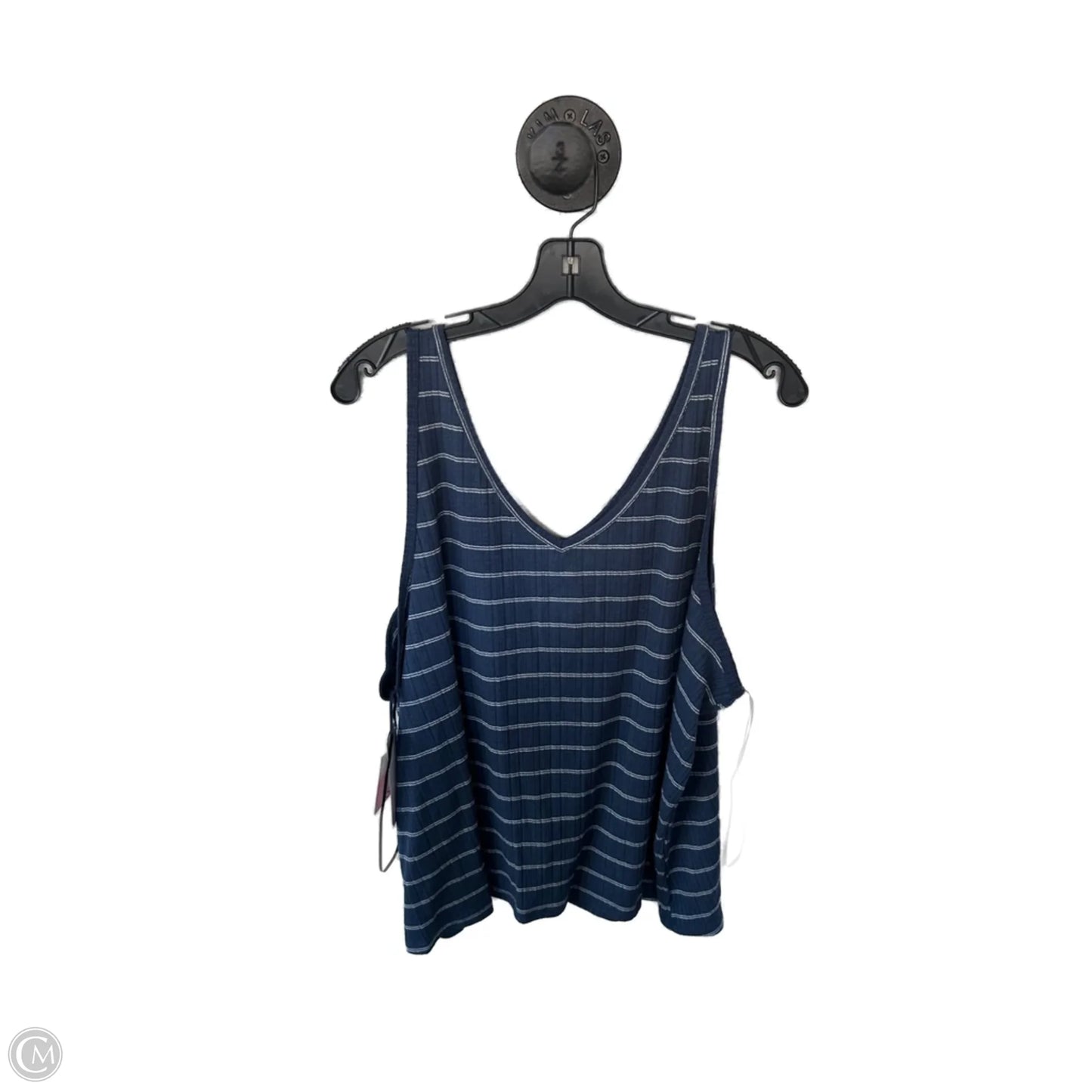 Top Sleeveless Basic By So In Blue & White, Size: 2x