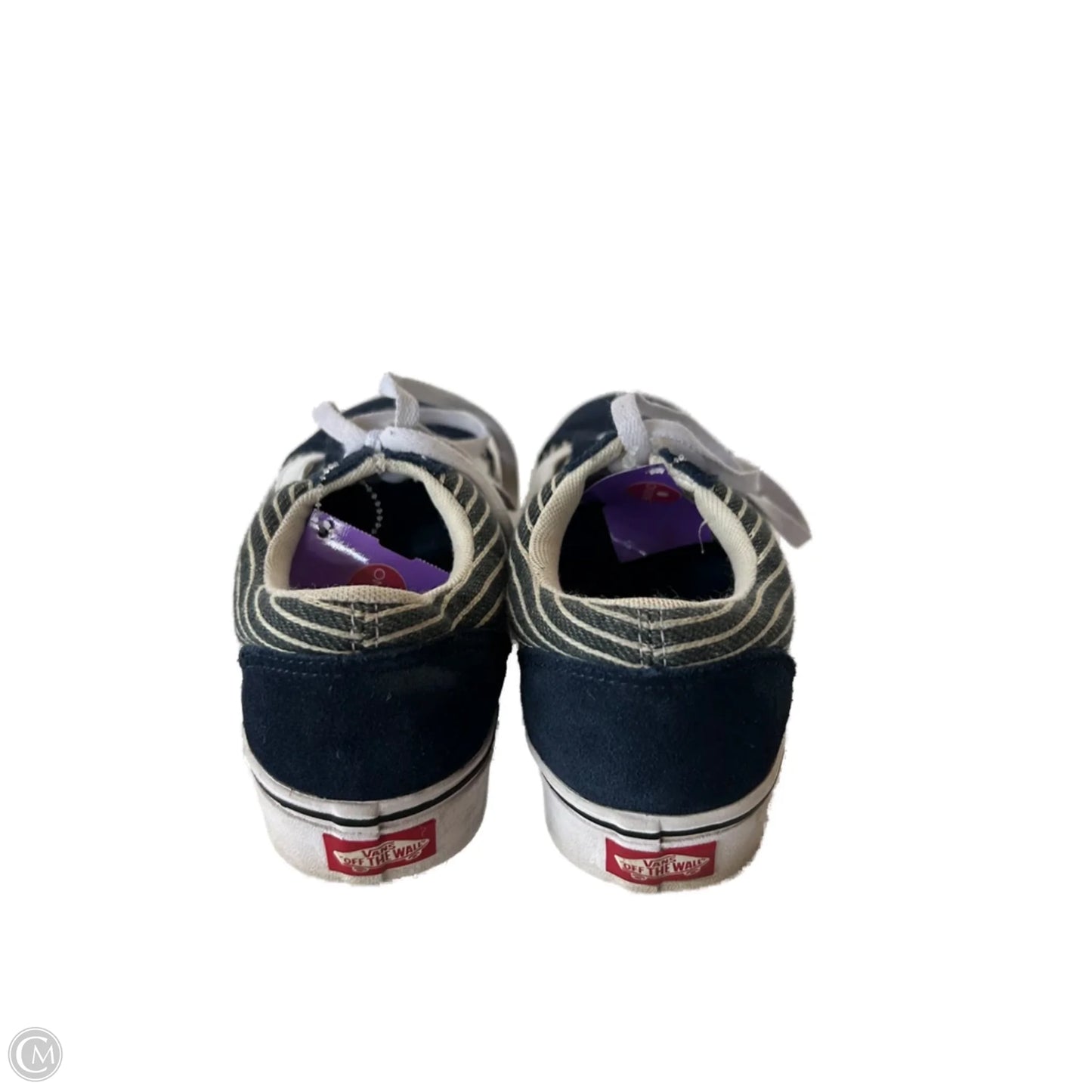 Shoes Sneakers By Vans In Blue & Cream, Size: 8