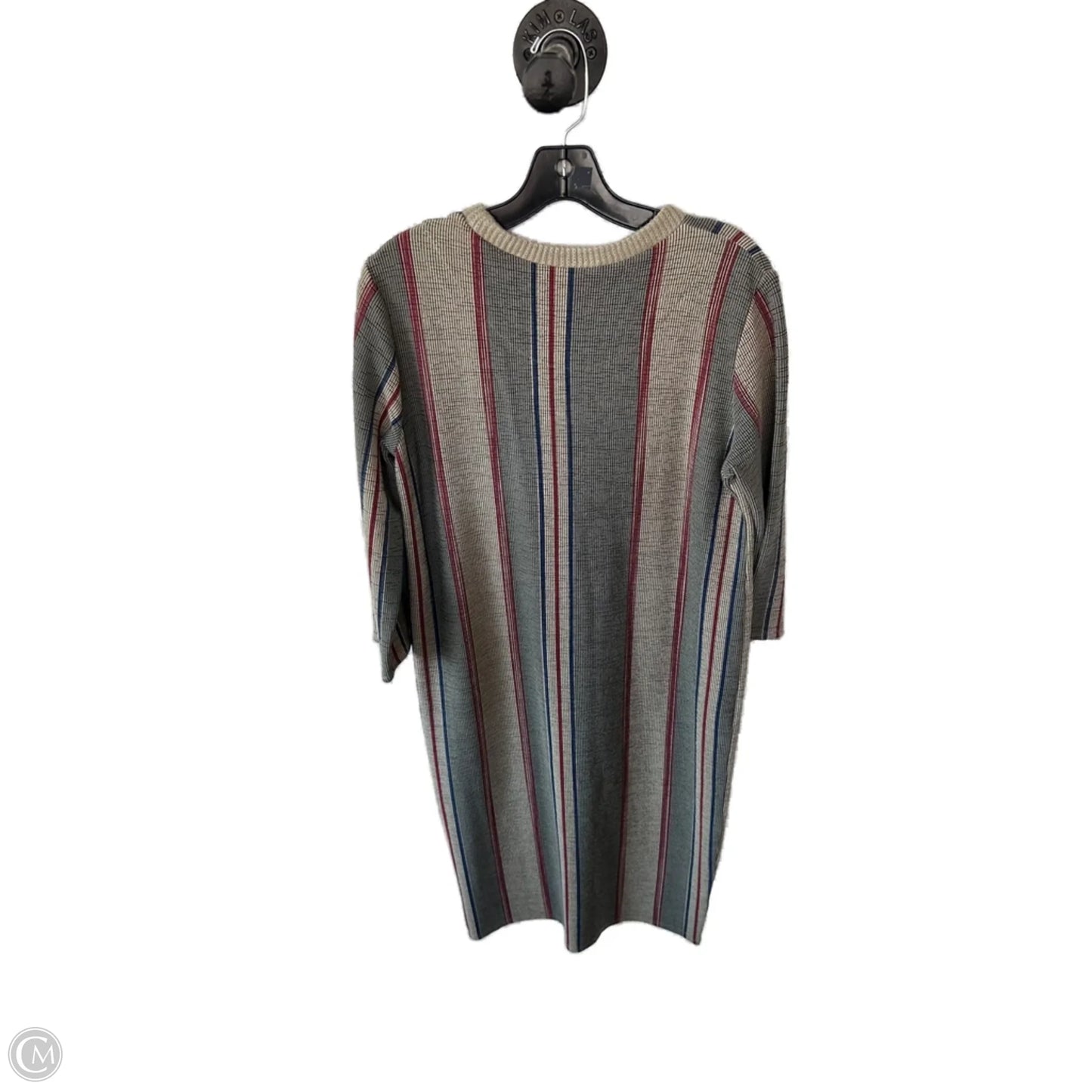 Dress Casual Midi By Zara In Grey & Tan, Size: M