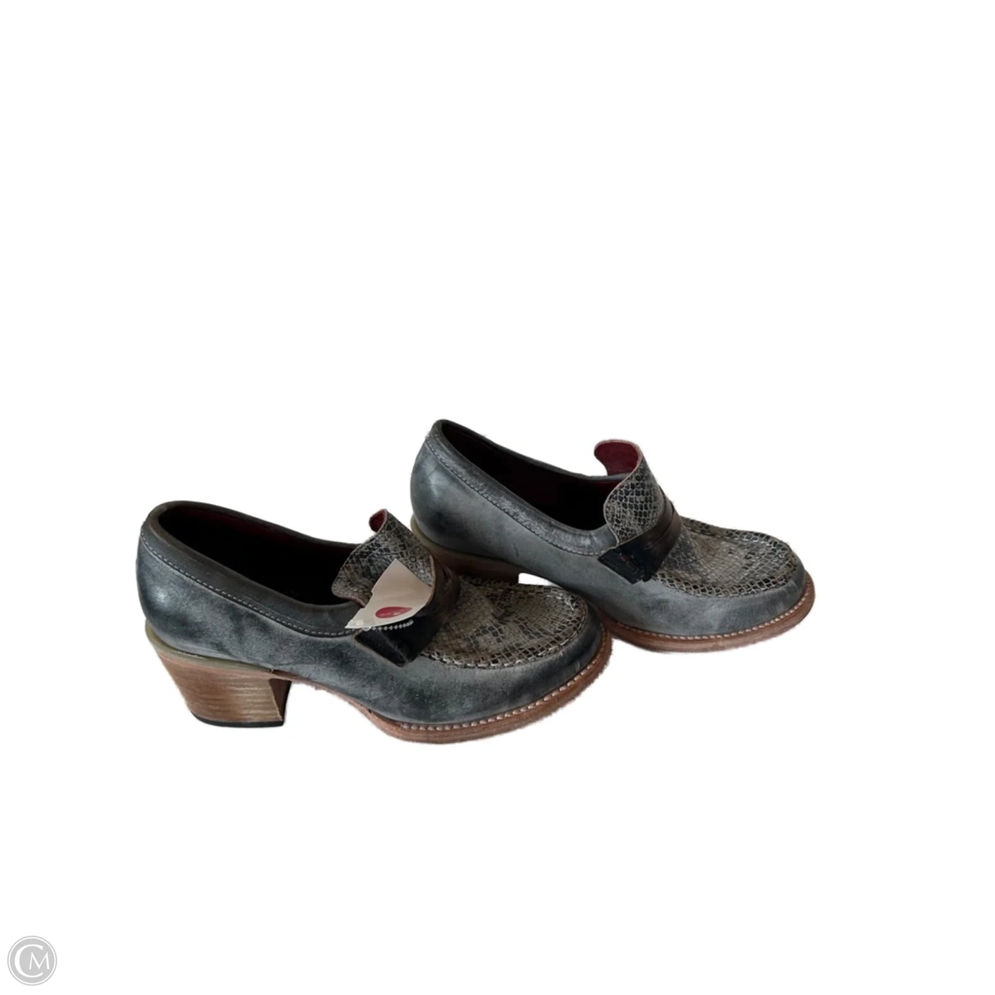 Shoes Heels Block By Freebird In Grey, Size: 8