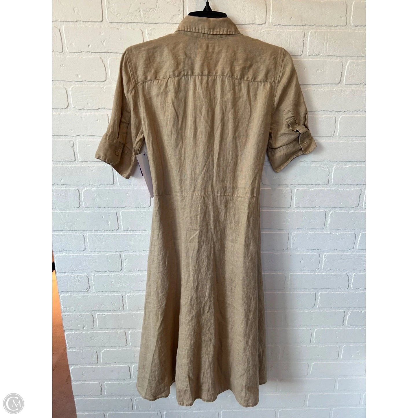Dress Casual Midi By Lauren By Ralph Lauren In Tan, Size: Xs