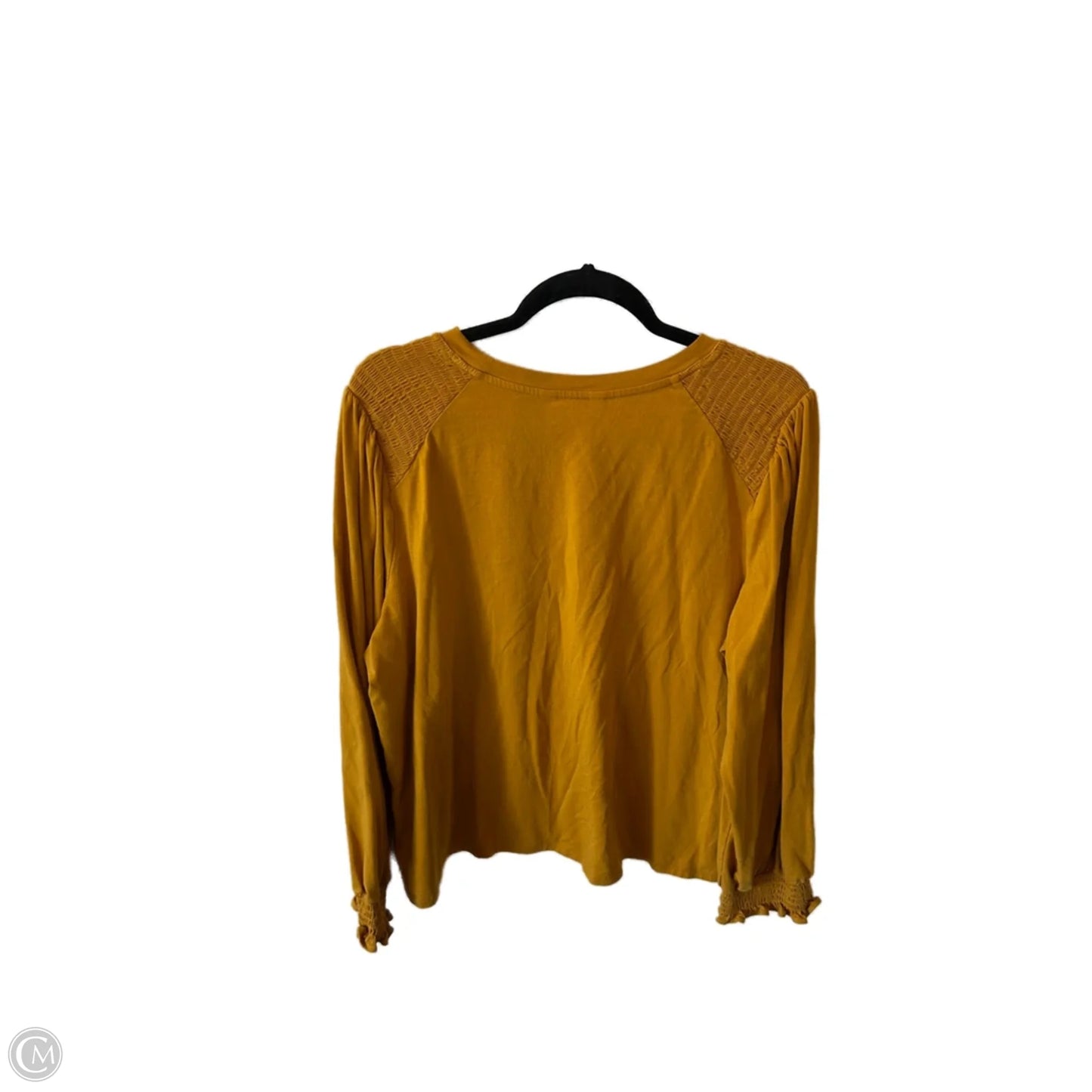 Top Long Sleeve By Lc Lauren Conrad In Yellow, Size: Xxl