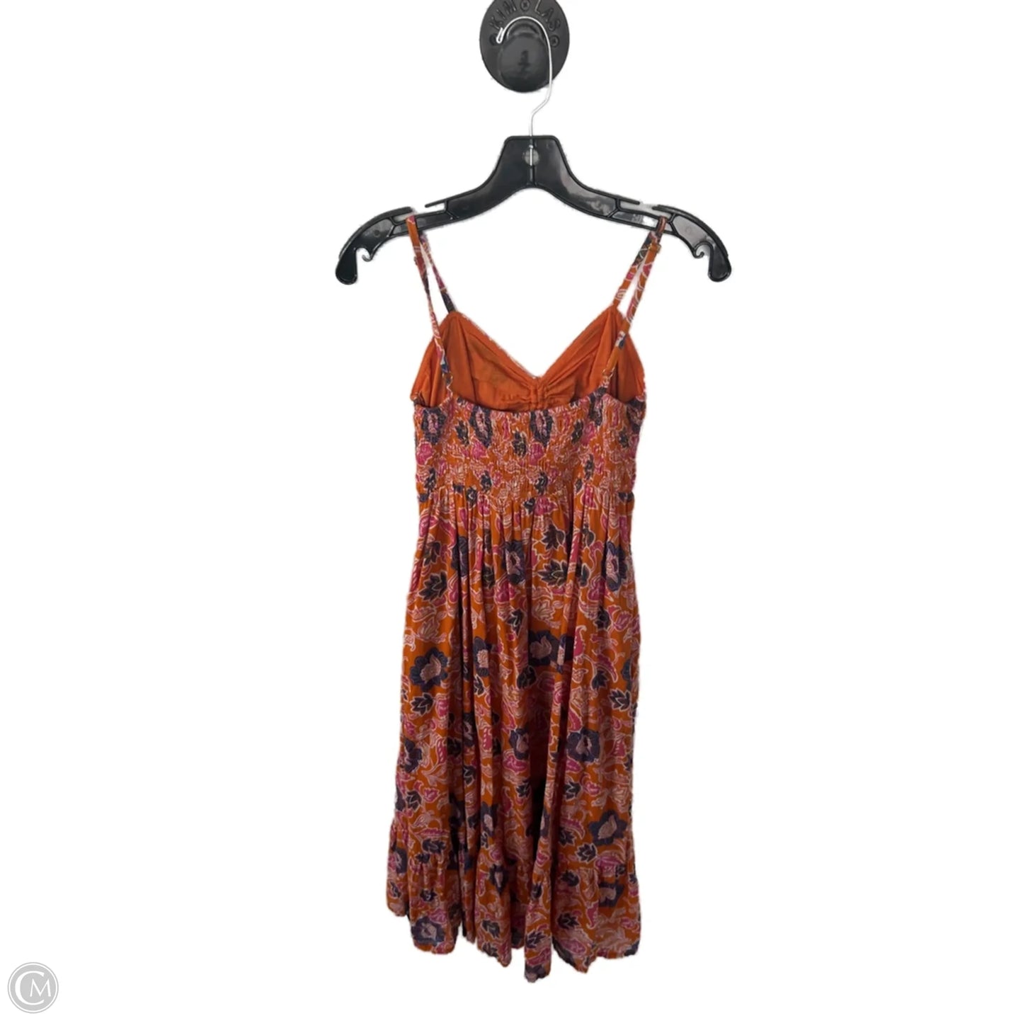 Dress Casual Midi By Cma In Orange & Pink, Size: Xs