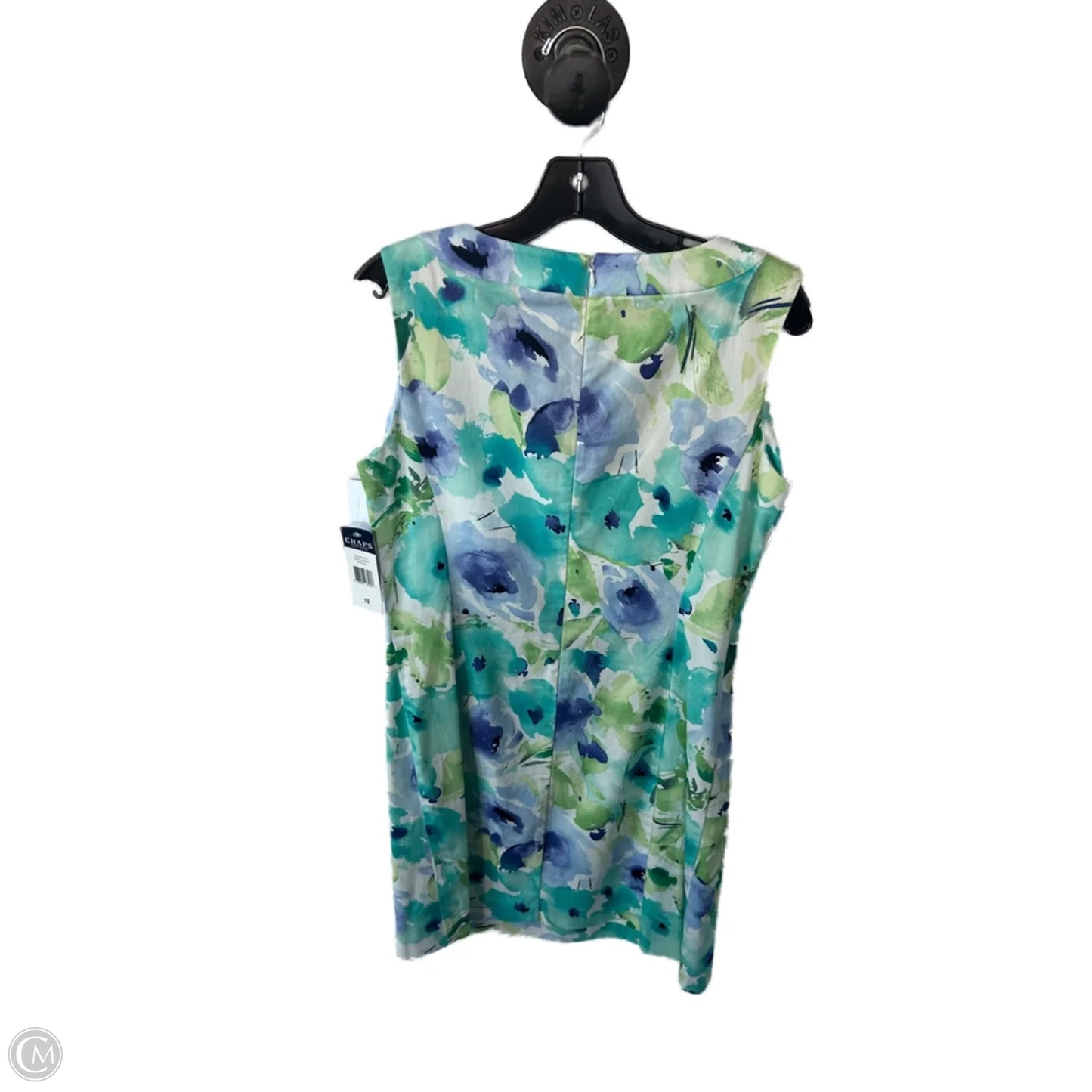 Dress Work By Chaps In Blue & Green, Size: M