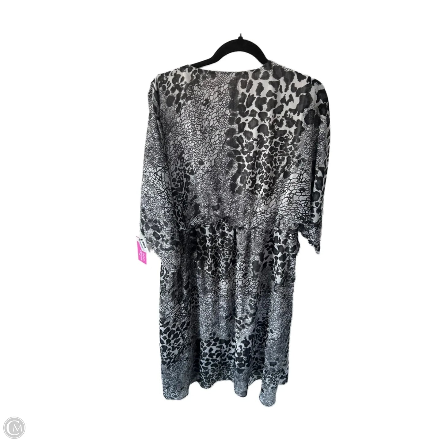 Dress Casual Midi By Chicos In Black & Grey, Size: Xl