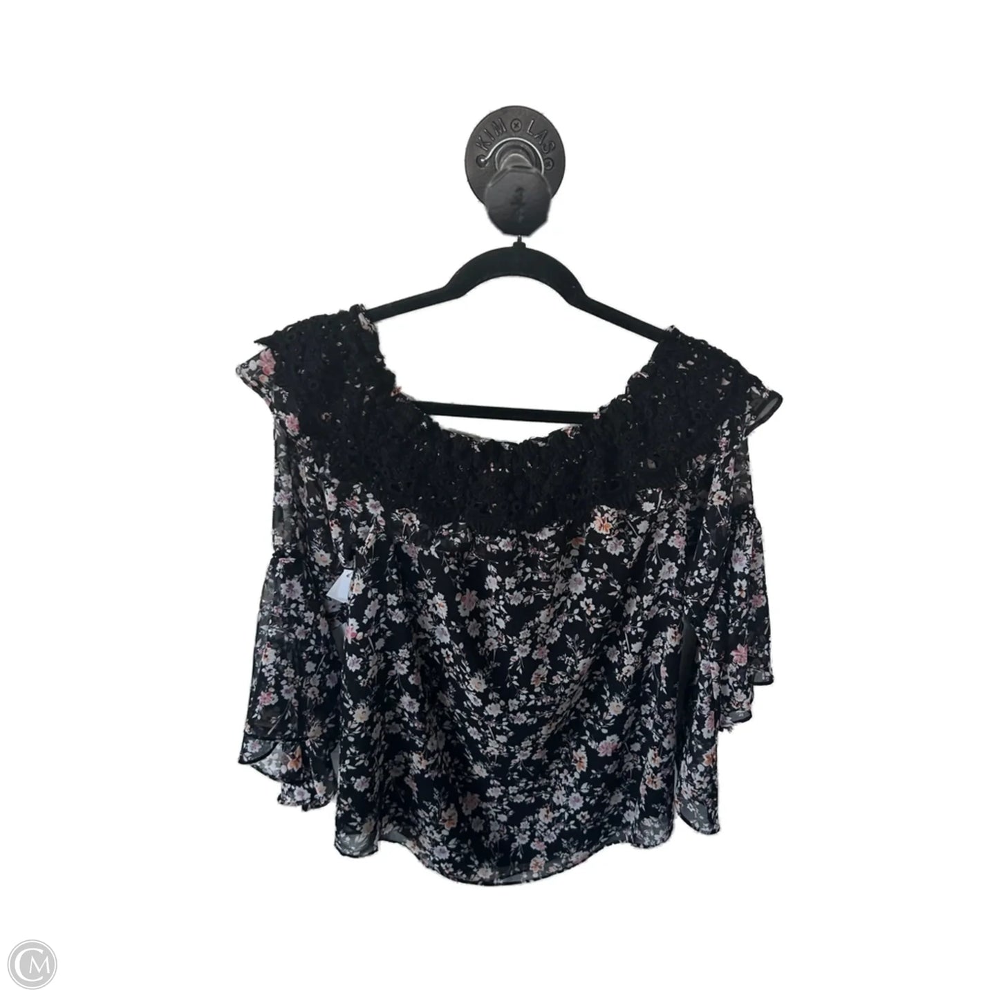 Top Long Sleeve By White House Black Market In Black & White, Size: M