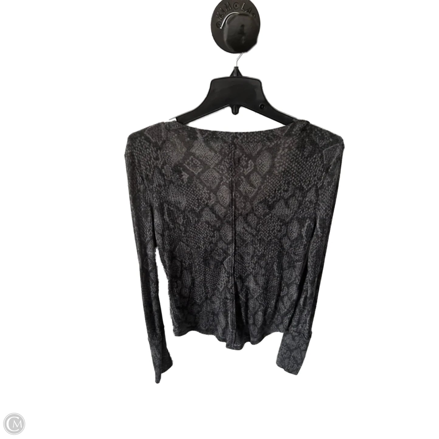 Top Long Sleeve By Pilcro In Grey, Size: M