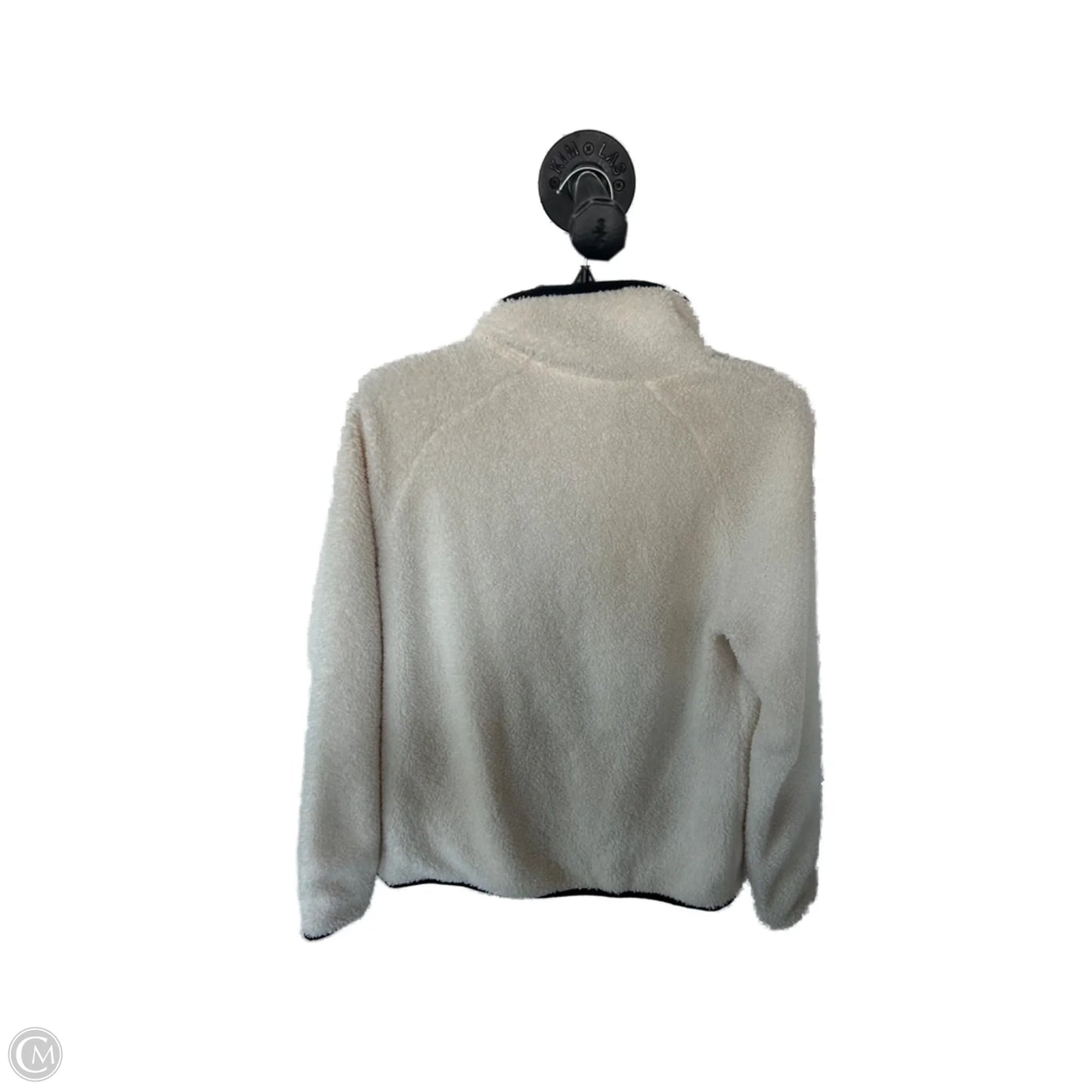 Jacket Fleece By Fila In Black & Cream, Size: S