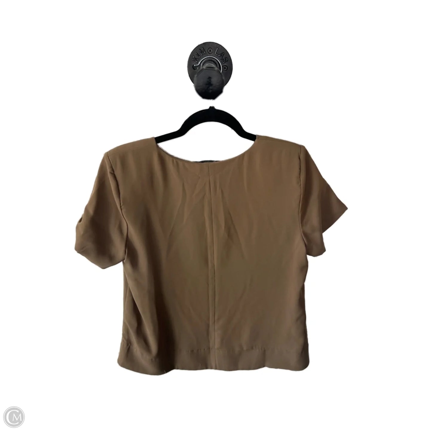 Top Short Sleeve By Banana Republic In Brown, Size: M