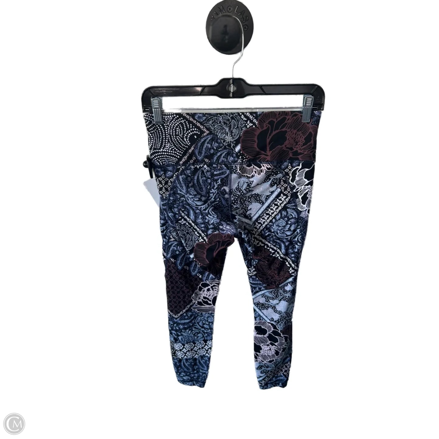 Athletic Leggings By Athleta In Black & Blue, Size: 4