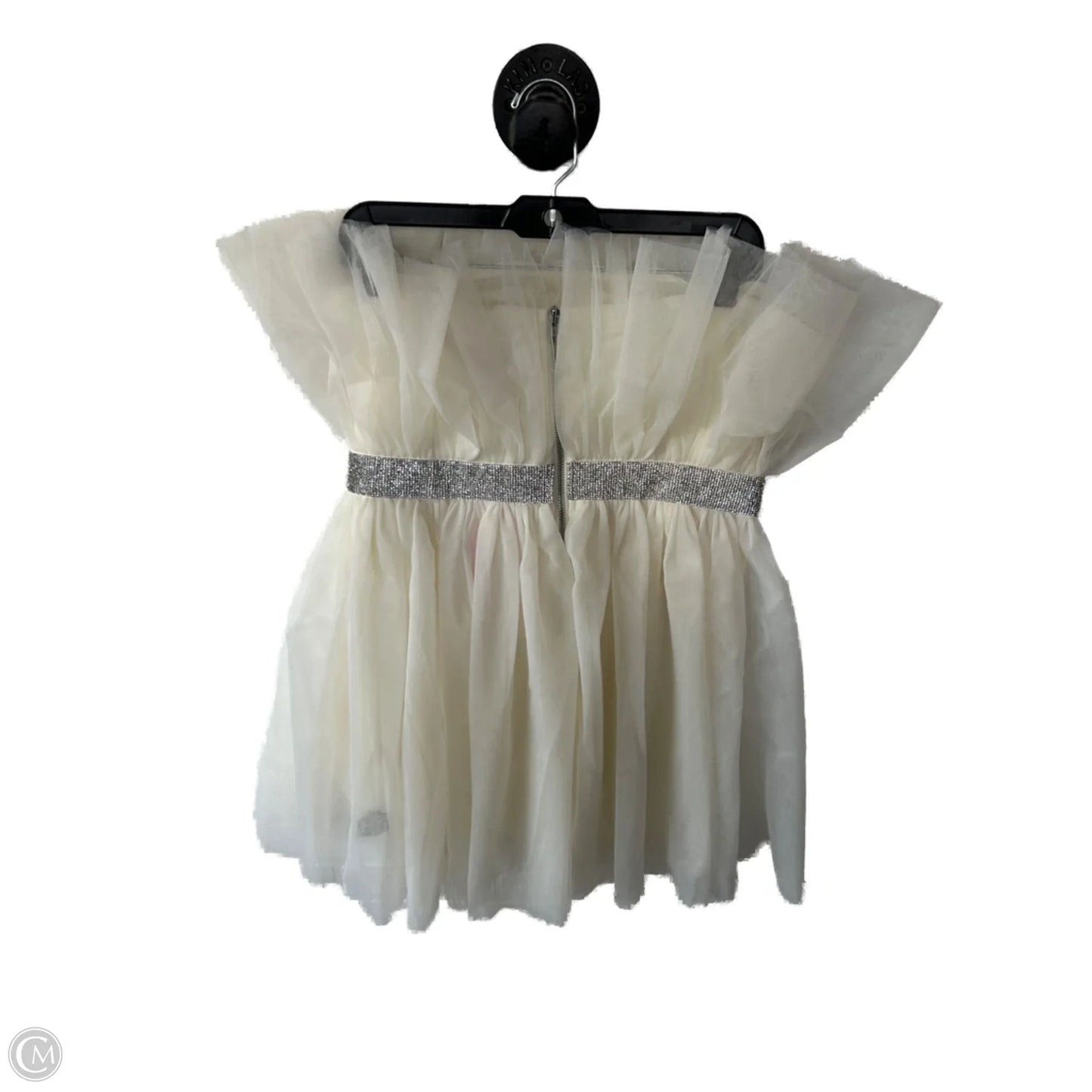 Dress Party Short By Betsey Johnson In Cream, Size: L