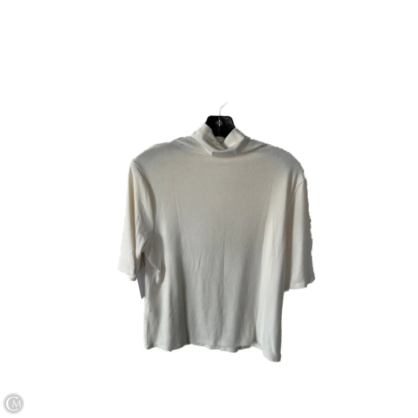Sweater Short Sleeve By Banana Republic In Cream, Size: L