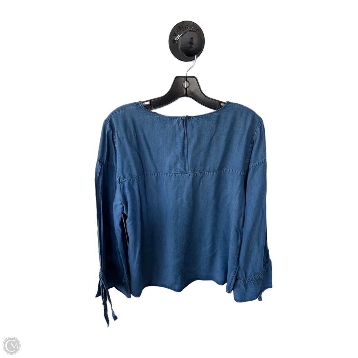 Top Long Sleeve By Banana Republic In Blue Denim, Size: M
