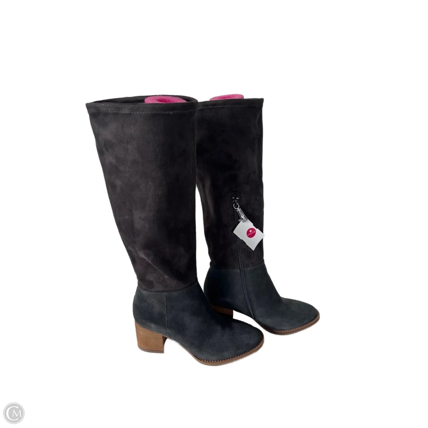 Boots Knee Heels By Blondo In Grey, Size: 7