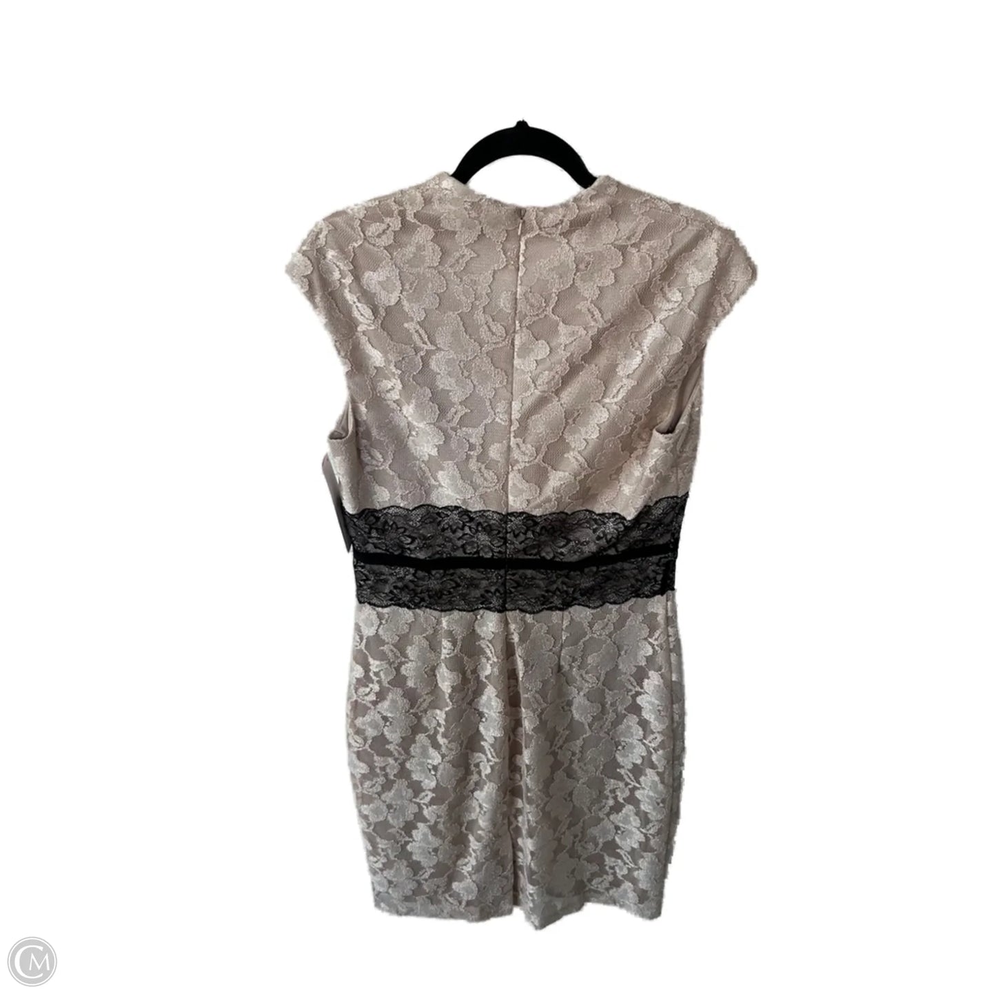 Dress Party Short By Clothes Mentor In Black & Tan, Size: L