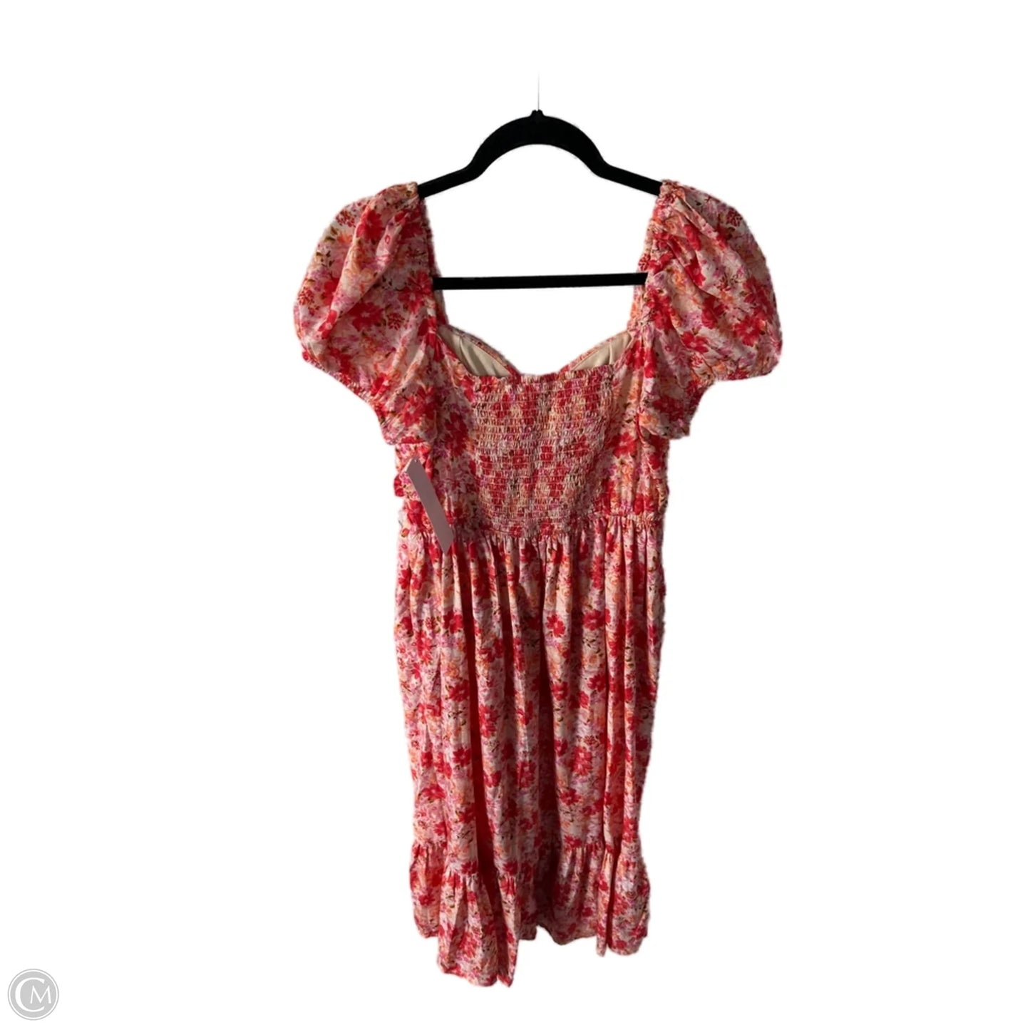 Dress Casual Midi By Clothes Mentor In Orange & Pink, Size: M