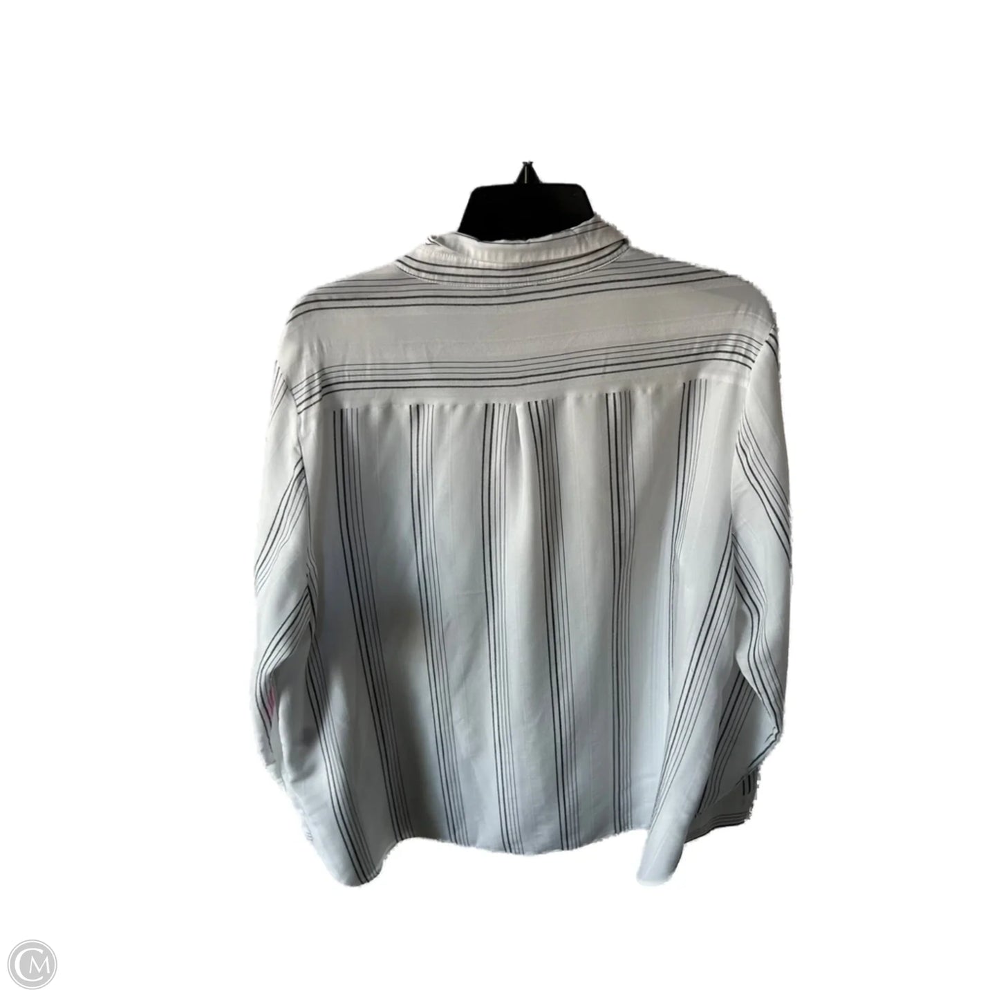 Top Long Sleeve By F&f In Black & White, Size: Xl