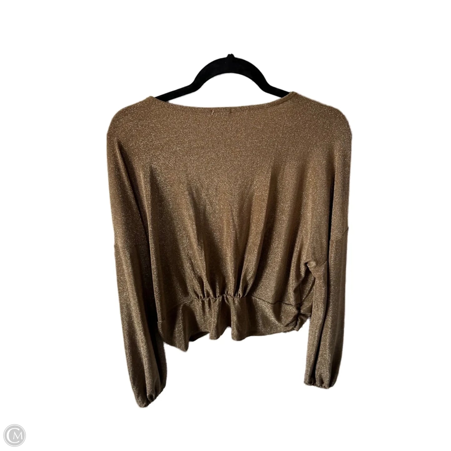 Top Long Sleeve By Ava James In Gold, Size: Xxl
