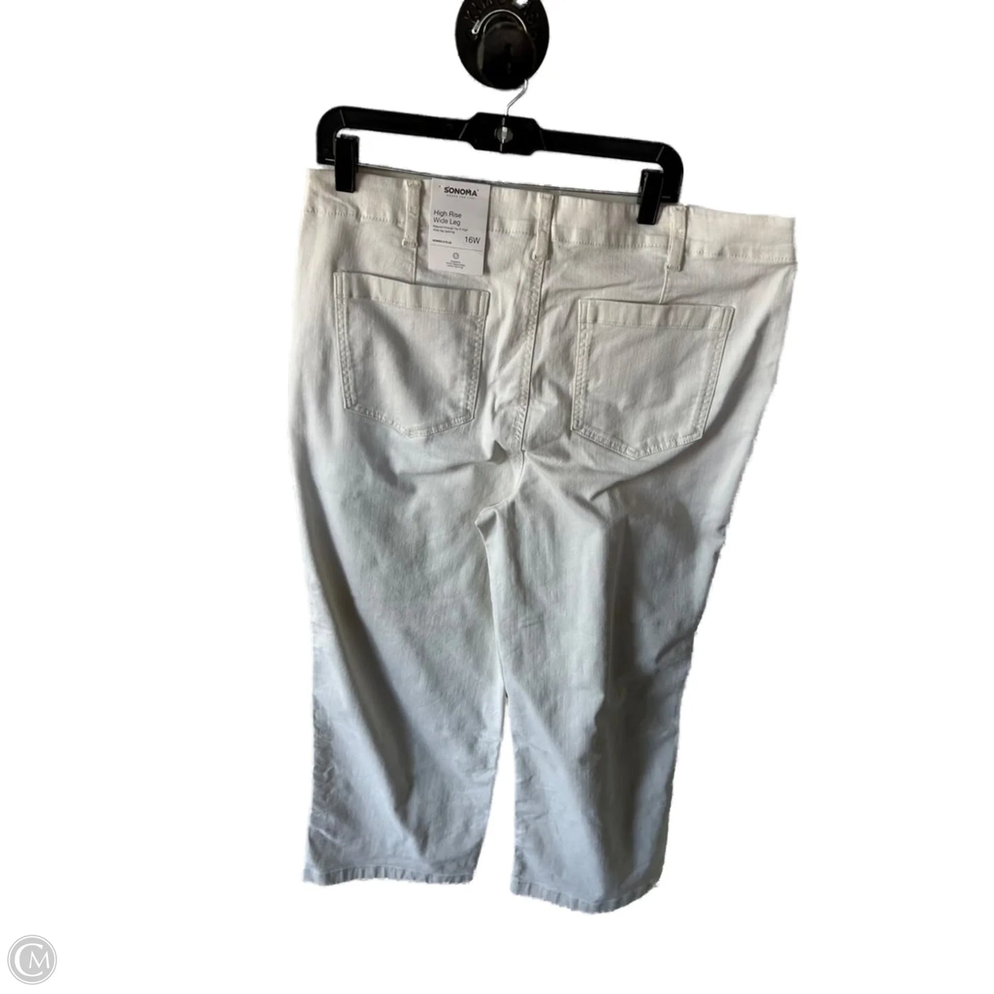 Jeans Wide Leg By Sonoma In Cream Denim, Size: 16