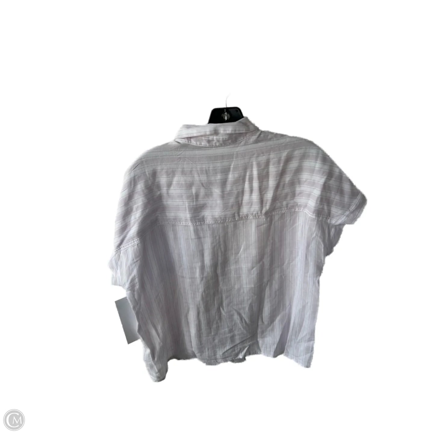 Top Short Sleeve By Lola In Purple & White, Size: M