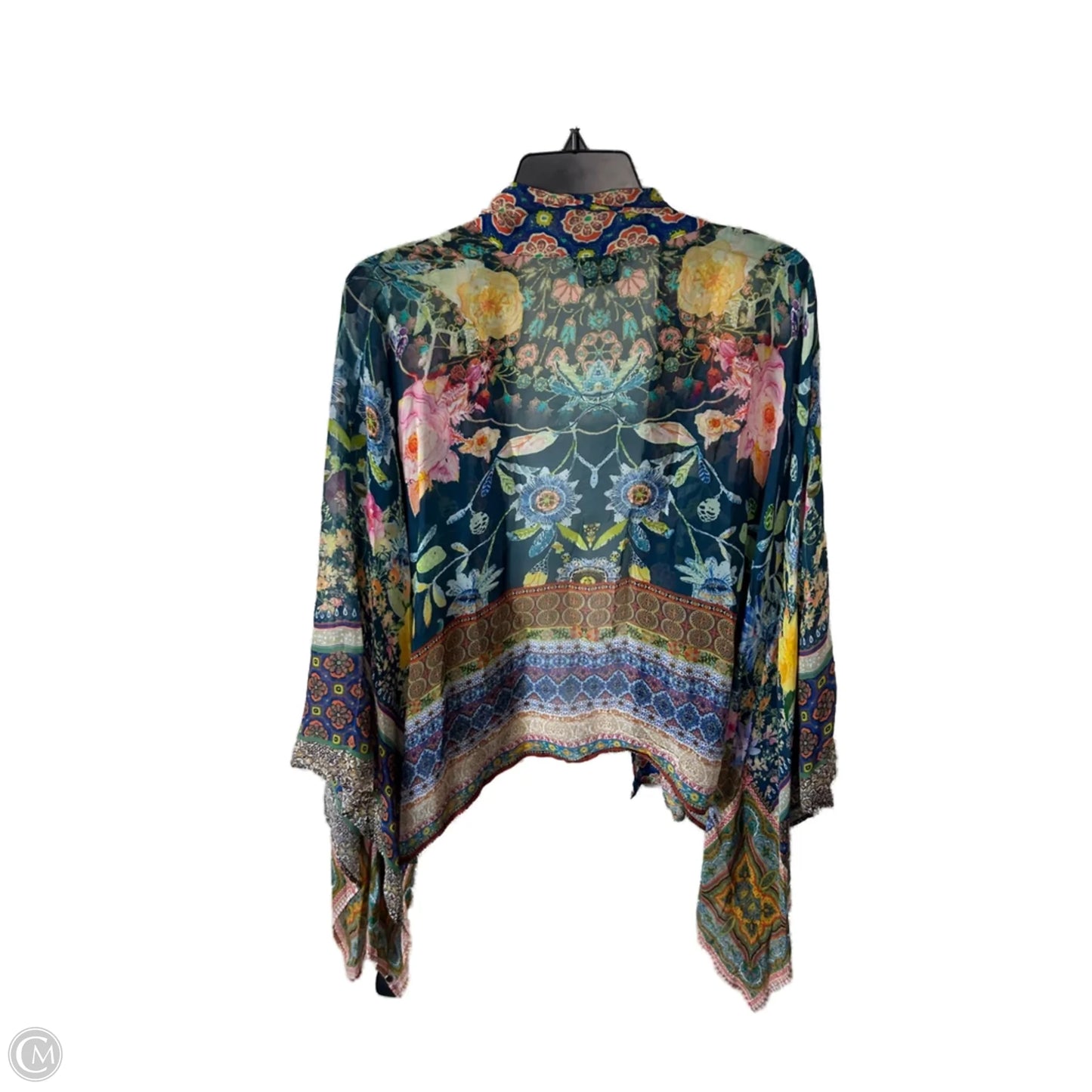Kimono By Anthropologie In Blue & Orange, Size: Osfm