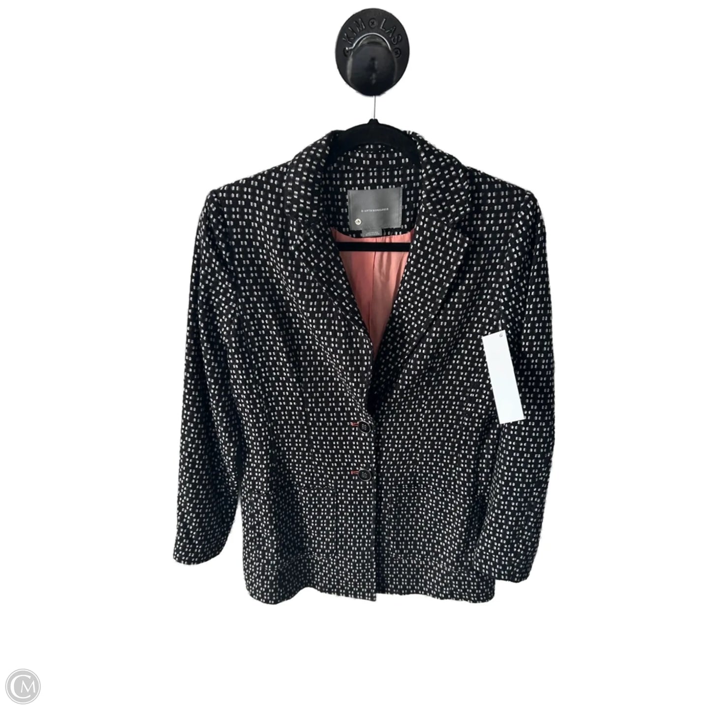 Blazer By Anthropologie In Black & White, Size: Xs